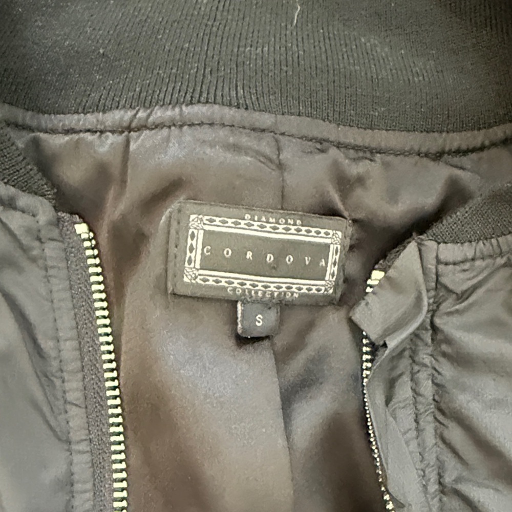 Cordova Black Bomber Jacket with Patch - Picture 4 of 7